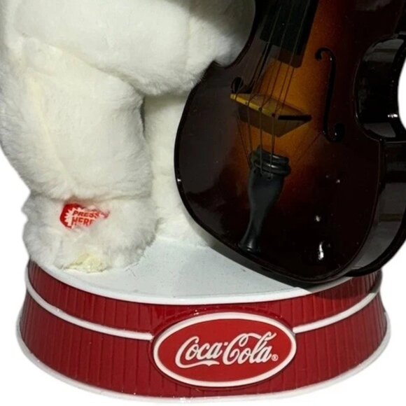 Vintage Coca-Cola Animated Jazz Polar Bear Playing 1990's Christmas Music Coke - Picture 4 of 13